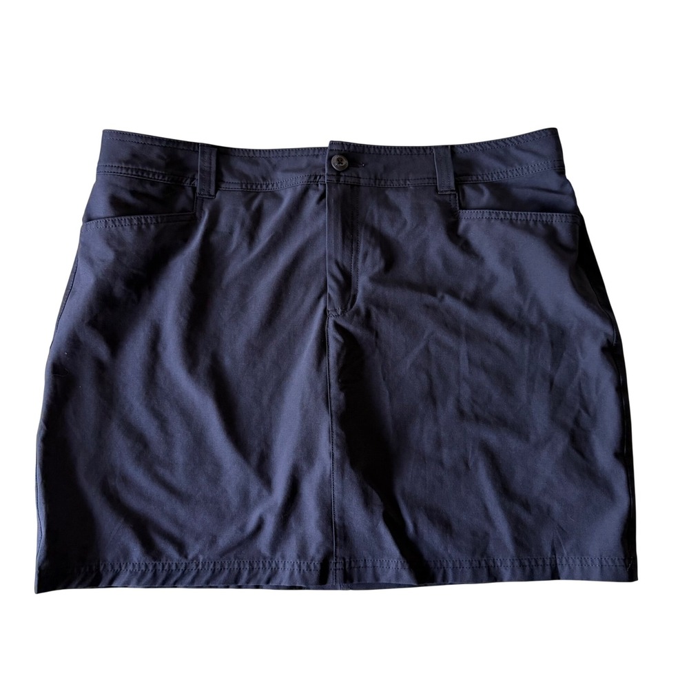 Eddie Bauer Adventurer 2.0 Skort Womens 16 Navy Blue Hiking Active Skirt 1376858